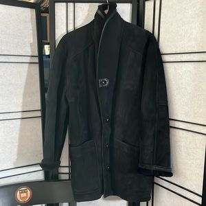 Beautiful Bally real sheepskin, fur lined coat.  Perfect condition (black)
